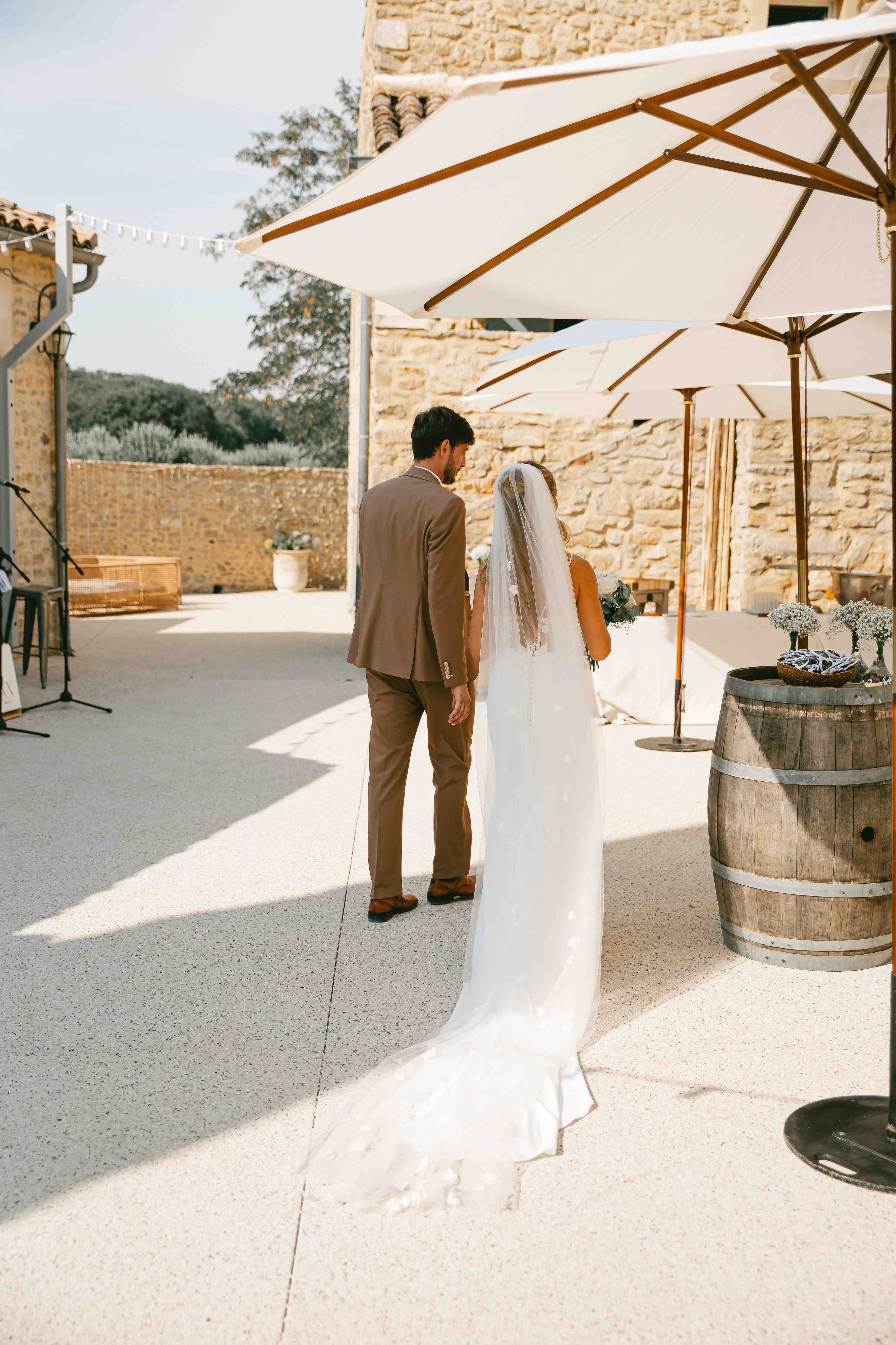 PARASOL ROND - BLANC ÉCRU