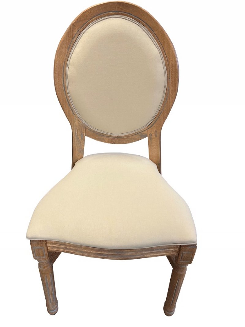 CHAISE MÉDAILLON LOUIS - BOIS CÉRUSÉ