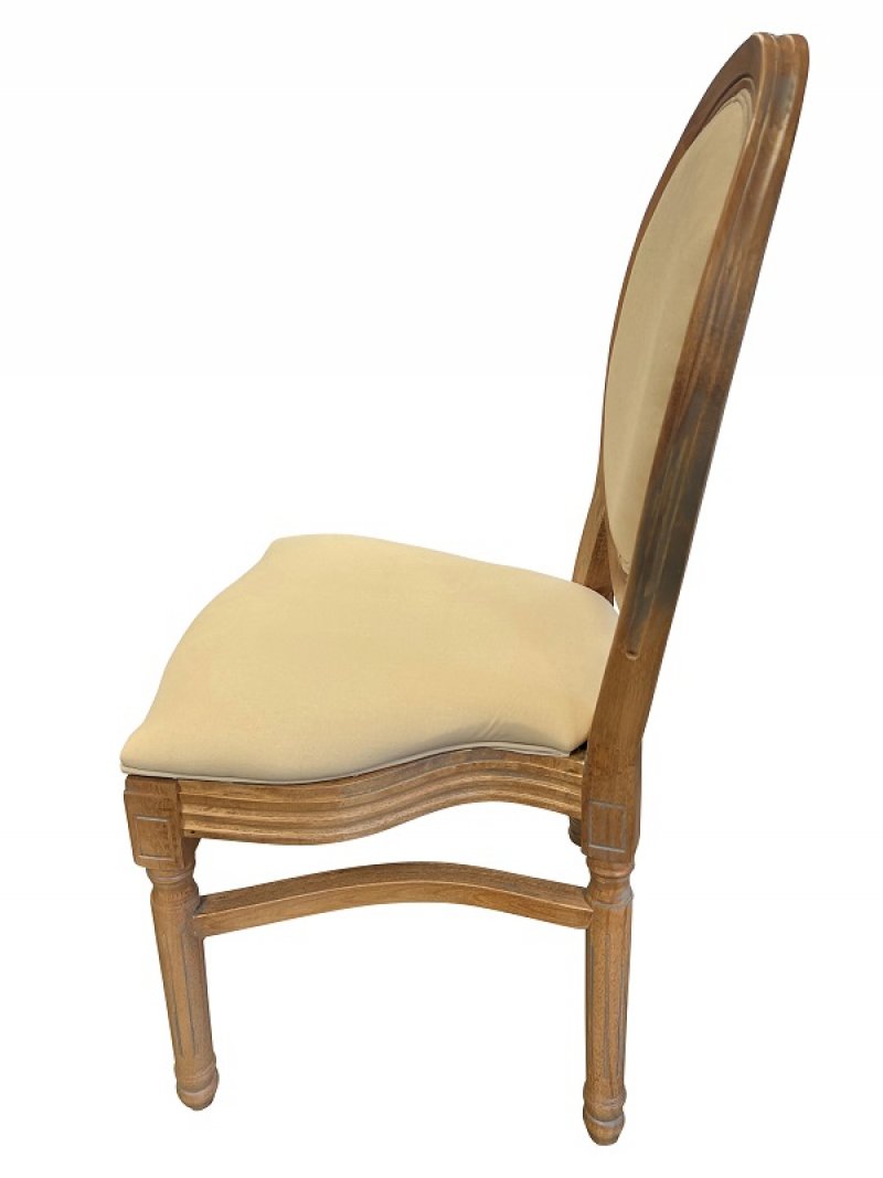 CHAISE MÉDAILLON LOUIS - BOIS CÉRUSÉ