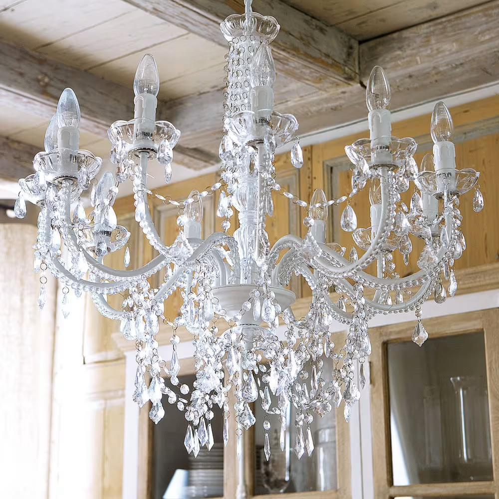 Lustre Pampille 12 branches