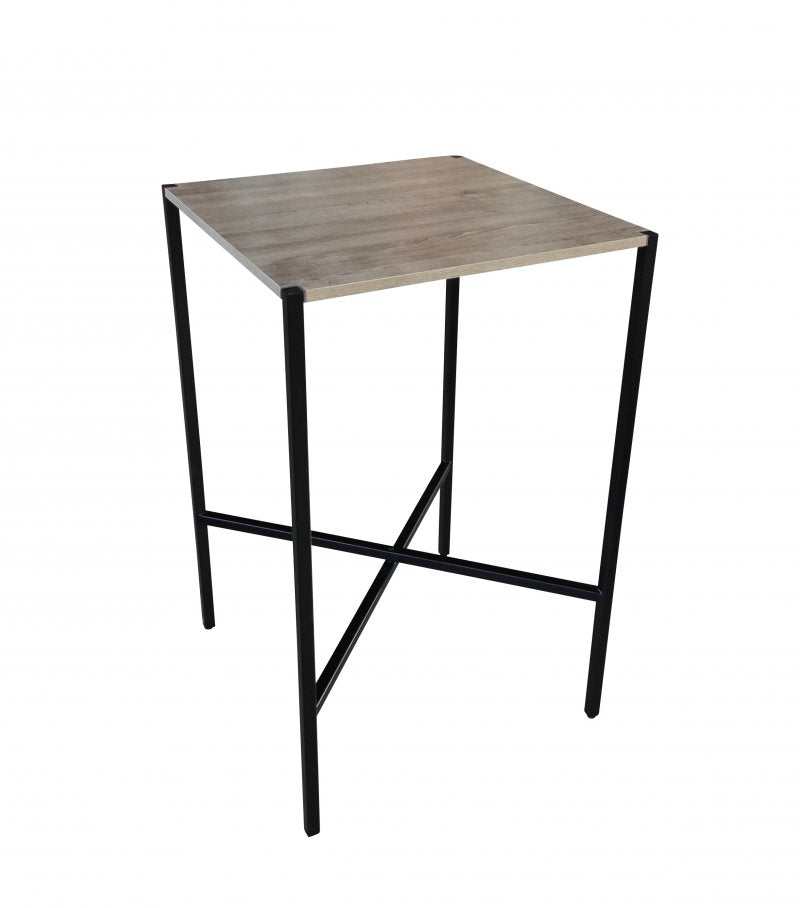Mange-debout Kross structure noire et plateau bois