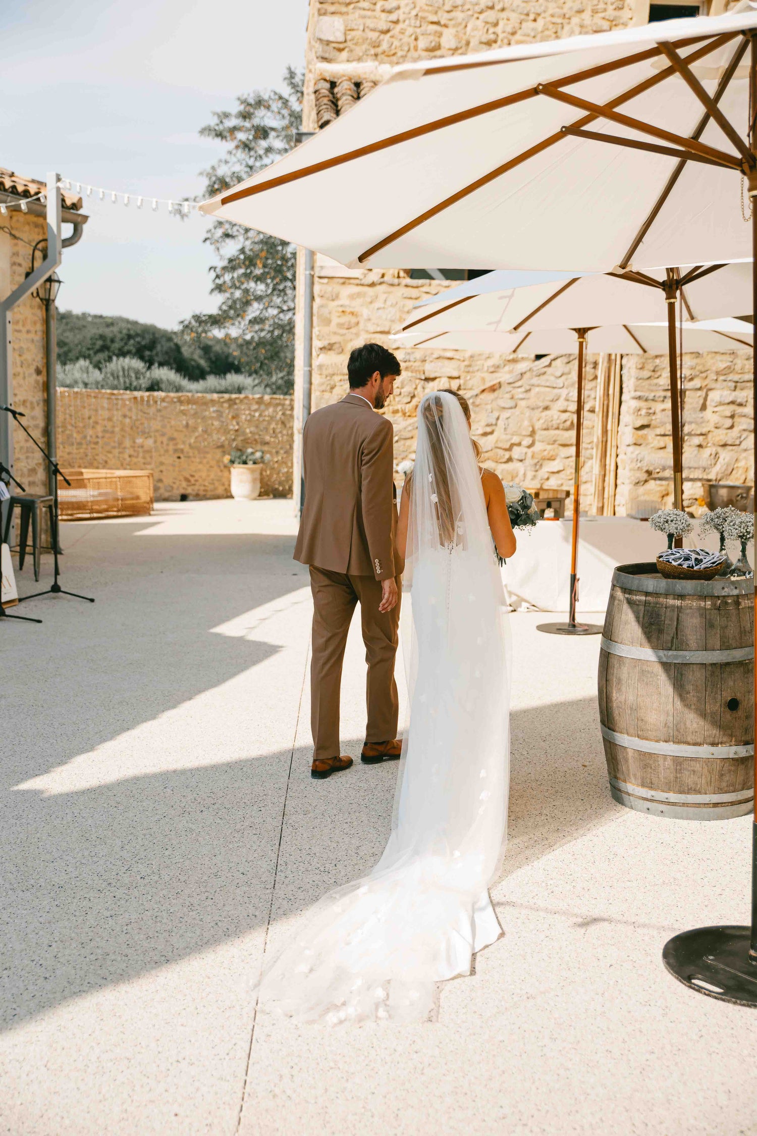 PARASOL ROND - BLANC ÉCRU